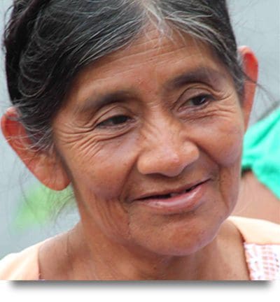 A photo of Dona Dominga, one of the first in the Seeds program to create micro-business opportunities.