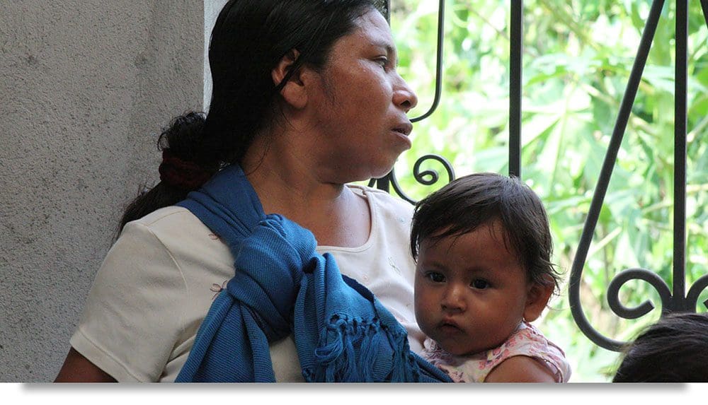 A photo of a rural Guatemalan mother and her child.