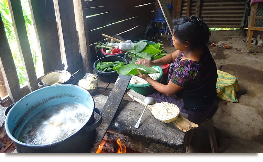 Floor-level cooking area - Guatemala