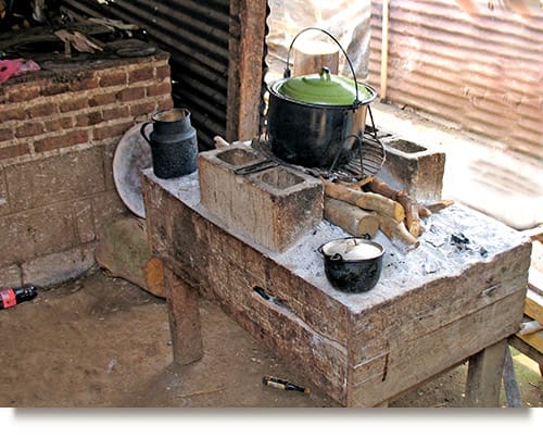 kitchen area with raised stove 2 Guatemala